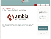Tablet Screenshot of ambiatrading.com